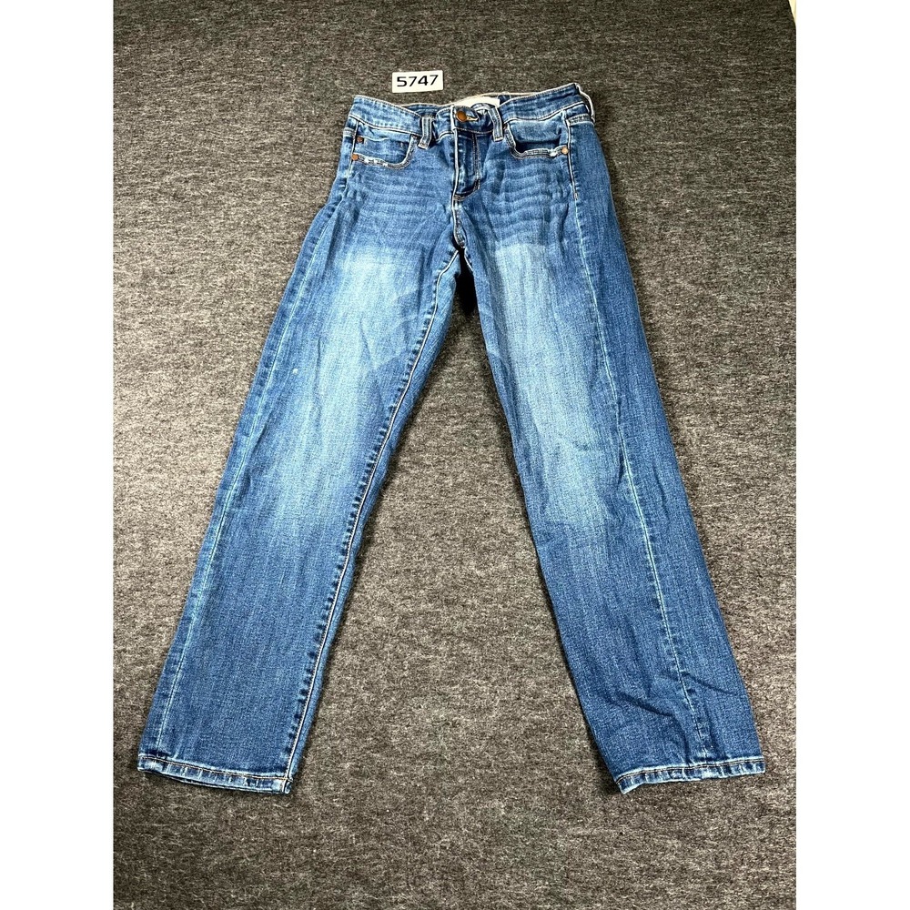 Liverpool Girlfriend Jeans Womens 4/27 Blue Denim Medium Wash Straight Leg